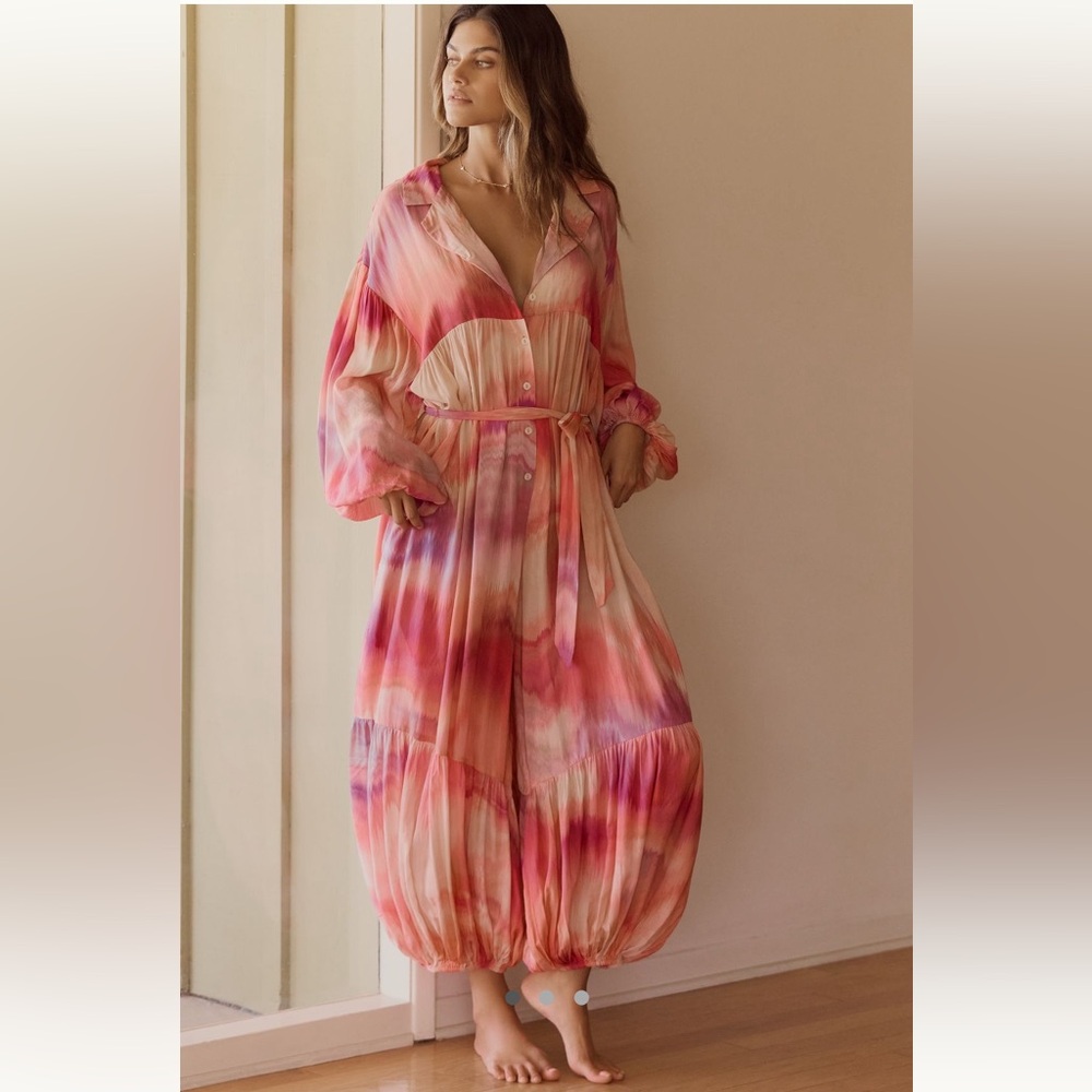 By Anthropologie boho palazzo jumpsuit